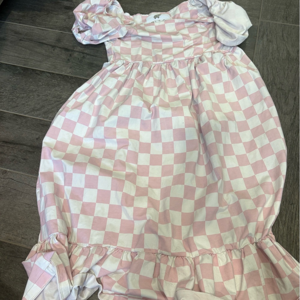 Pink and White Checkered Dress - Picture 4 of 4